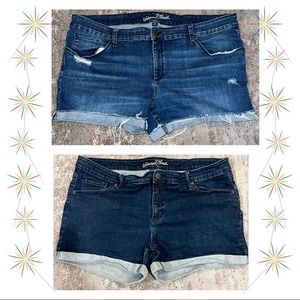 Universal Thread • Women’s Bundle of Blue Jean Shorts • Distressed • Size 20W